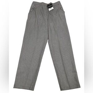 TOPSHOP / Black & Cream Houndstooth Trousers with Ruffle Pockets / Size 6 / NEW